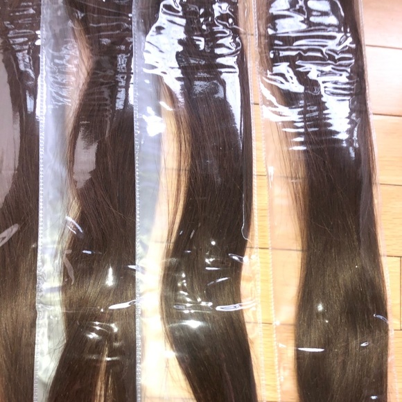 - ✨?4 PACKS 22” #4 MEDIUM BROWN HUMAN HAIR TAPE INS